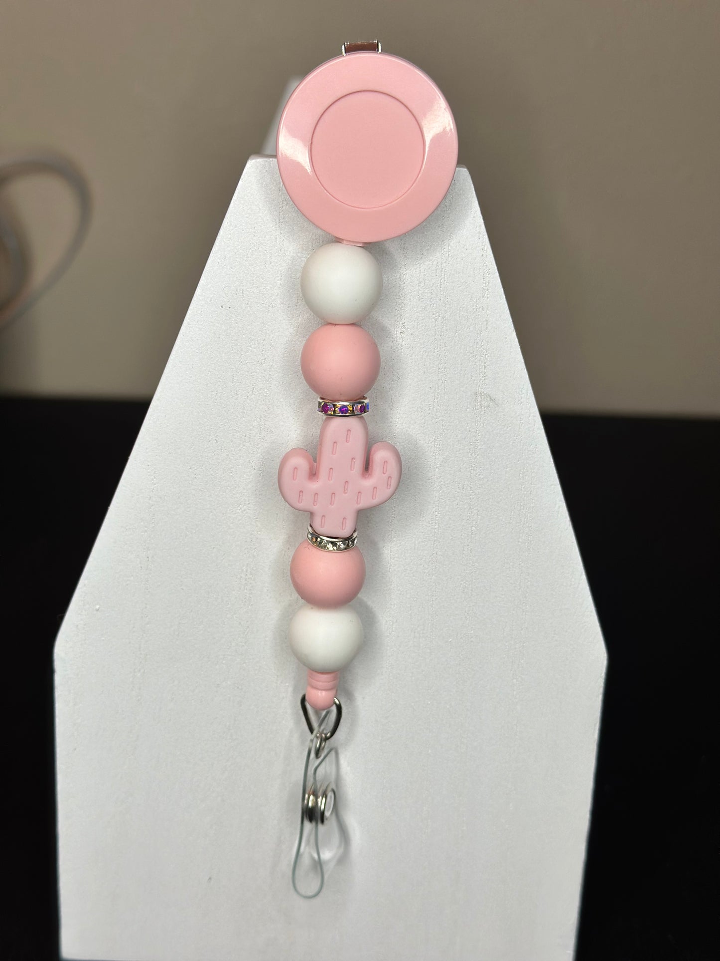 Pink Cactus Badge Reel