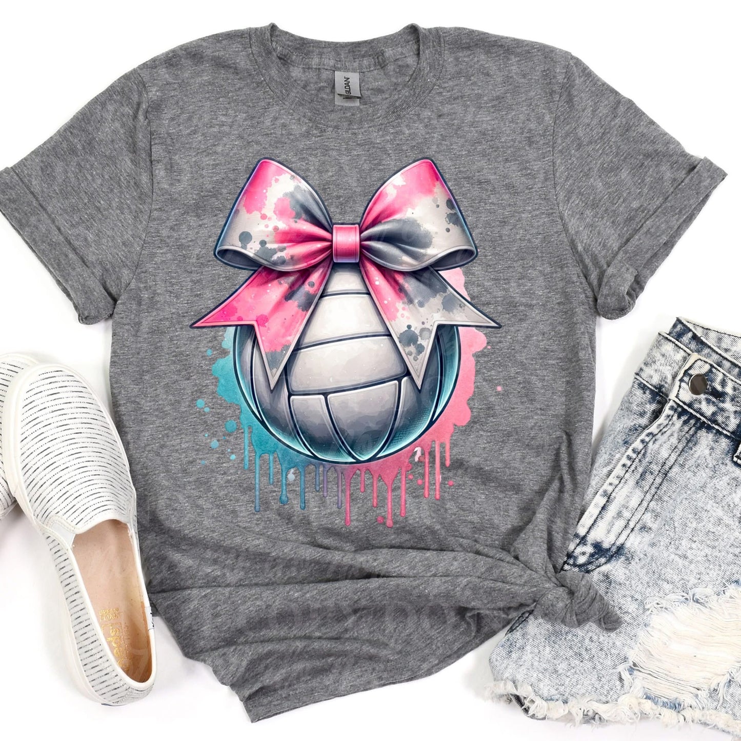 Pink & Blue Drip Volleyball - Adult