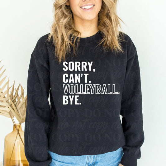 Sorry, Can’t Volleyball - Adult