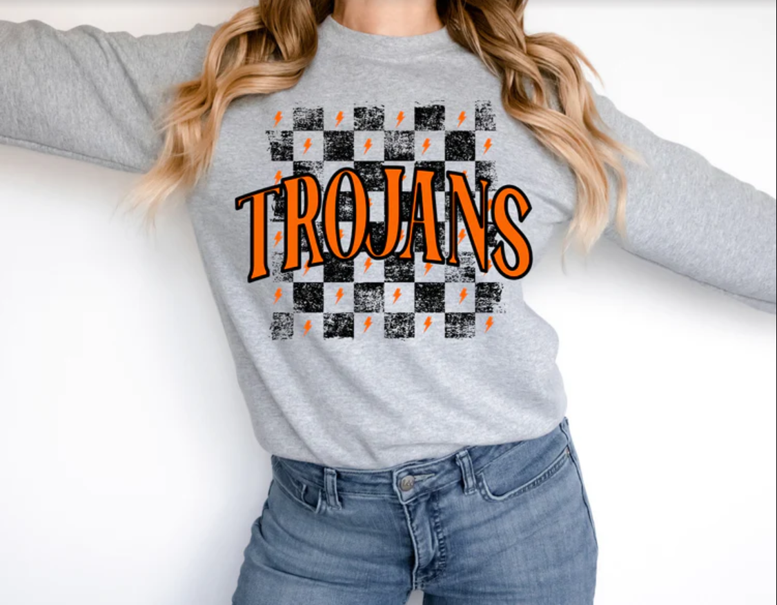 Trojans - Black Checkered