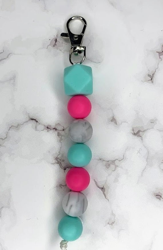 Aqua & Teal Keychain