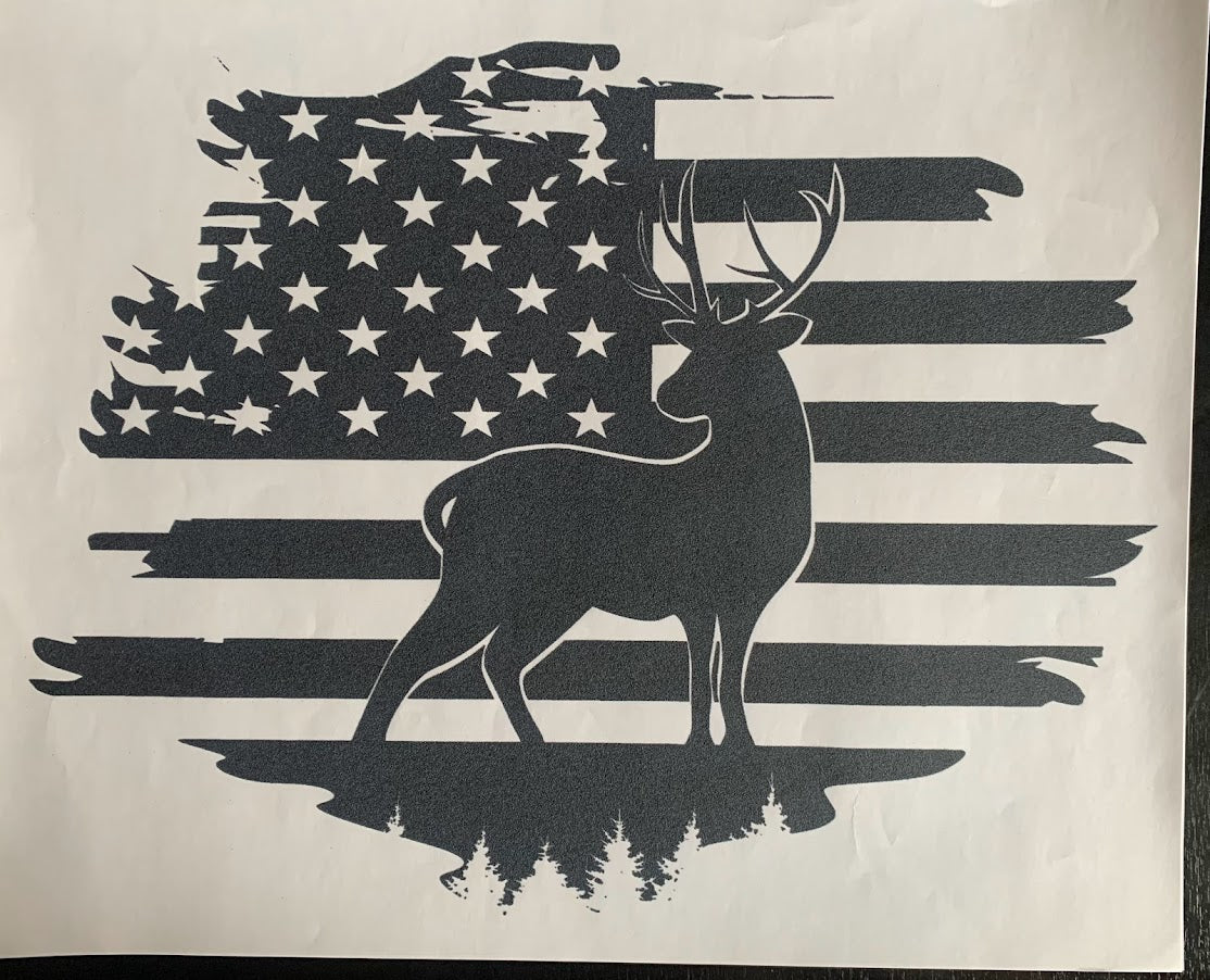 Deer & Flag