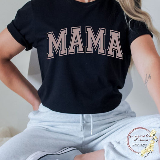 Mama Brown Puff Print